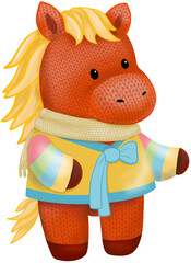 한복입은 말인형