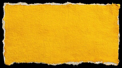 Torn Edge Gold Textured Paper on Black Background Featuring Rough Edges and Subtle Texture with Even Lighting for a Vintage Aesthetic