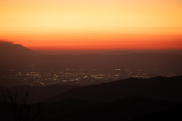 Obraz premium 鰐塚山電波塔からの星空写真