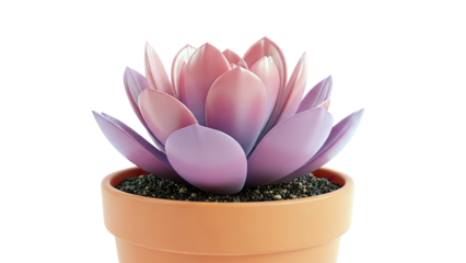 Pink and Purple Succulent in Terracotta Pot