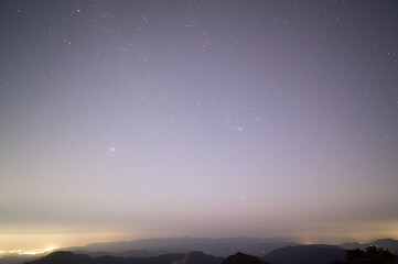 鰐塚山電波塔からの星空写真