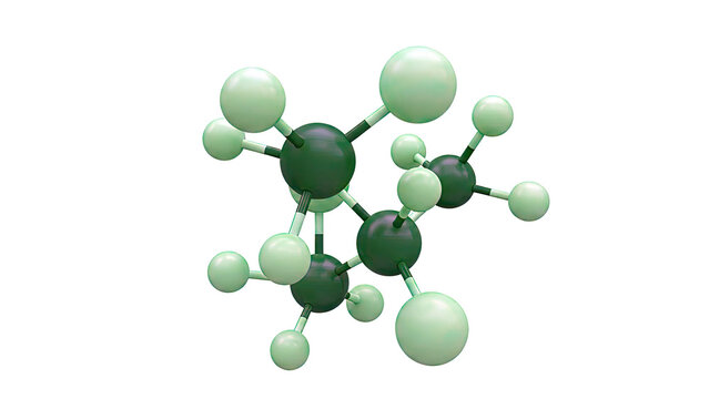 3D molecular model of ethane