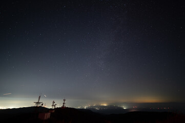 鰐塚山電波塔からの夜空