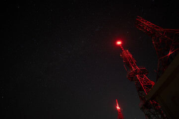 鰐塚山電波塔からの夜空