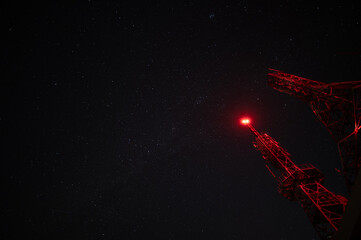 鰐塚山電波塔からの夜空