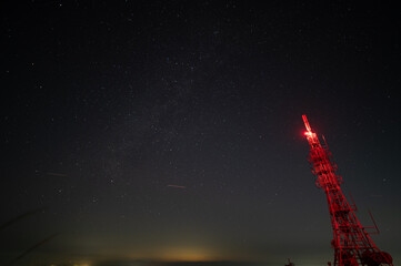 鰐塚山電波塔からの夜空