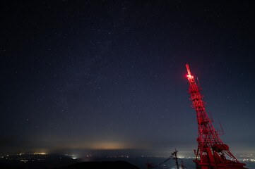 鰐塚山電波塔からの夜空