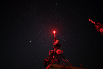 鰐塚山電波塔からの夜空