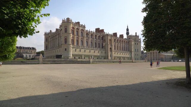 The Saint Germain Castle, a former French royal castle and important historic landmark located in the town of Saint Germain en Laye, in western Paris, France.