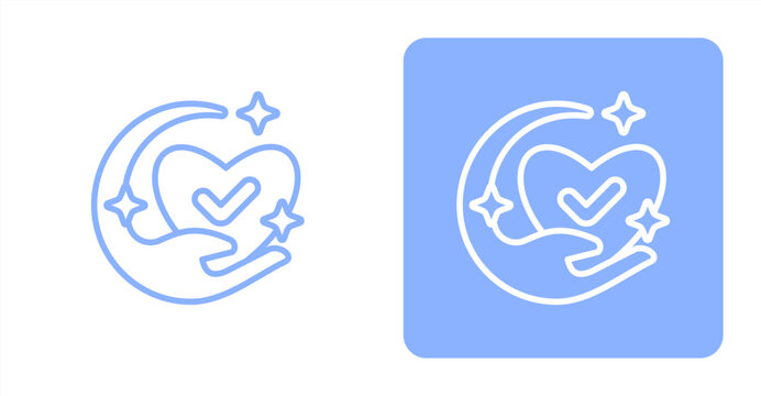 Truthfulness Line  Two-tone color and contrasting background icon illustration