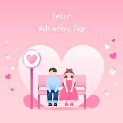 발렌타인데이 커플 일러스트