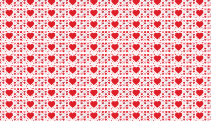 seamless pattern with red hearts