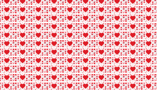 seamless pattern with red hearts - Powered by Adobe