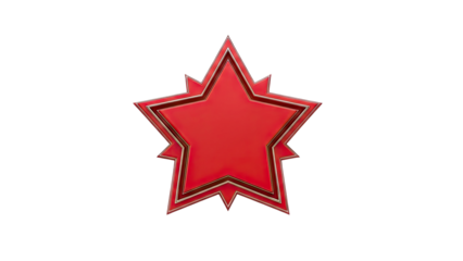 Red star with gold trim