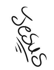 Obraz premium Hand drawn calligraphy lettering element in black ink