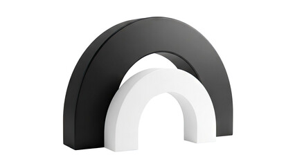 Abstract Arches: Black and White