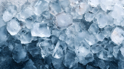 Obraz premium Refreshing Blue Ice Cubes Texture