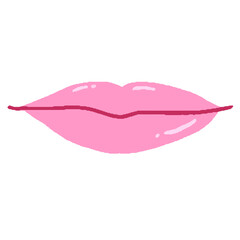 シンプルなピンクの唇
