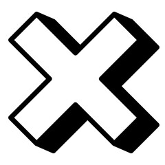 Cross X sign symbol icon