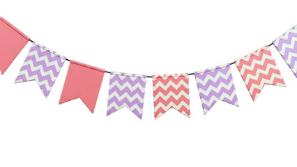 Chevron Patterned Bunting Flags