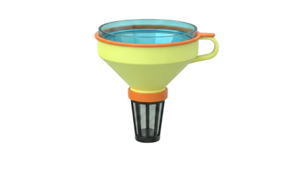 Multi-colored Funnel with Strainer