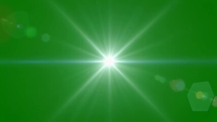 Green background with shining white light. - Powered by Adobe