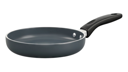 Dark Grey Frying Pan with Black Handle