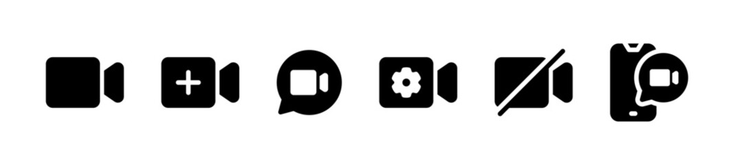 Fototapeta premium ビデオ・撮影のアイコンセット（ベクター）