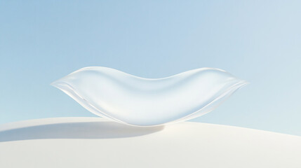 Obraz premium Flowing white cloth background, Pastel color transparent silk fabric flowing by wind, close-up. 