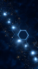 Abstract digital background with blue glowing elements and futuristic technical graphics, representing technology and innovation in the world of data science and artificial intelligence.