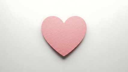 Obraz premium Valentine love heart on white background with sparkle texture and shadow