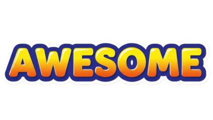 The word 'awesome' in a colorful, gradient font on transparent background World cup 2026