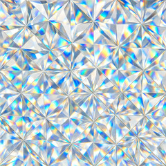 Prismatic Diamond Crystal Surface Abstract Pattern 3D