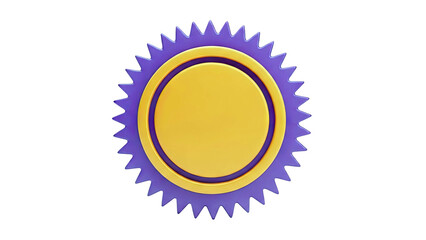 Orange and Purple Starburst Seal