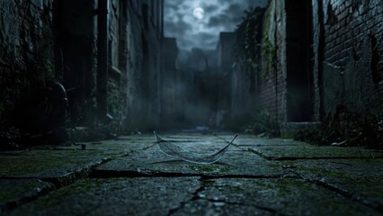 Motivation and Success: Fragile Leaf Surviving in Urban Concrete Landscape with cracked, fragrance, business, background, cloud, concrete, glow