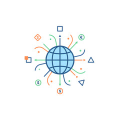 Secure Data Processing and System Integration Icon