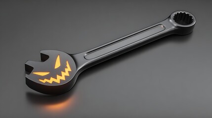 Spooky jack-o-lantern wrench for Halloween decoration