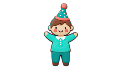 Cute Boy with Party Hat