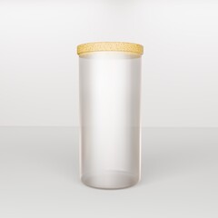 tall glass tumbler mockup 3d illustration image 