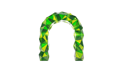 Abstract Green Gemstone Archway