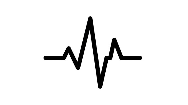 ECG heartbeat pulse line graph medical health monitor rhythm transparent background
