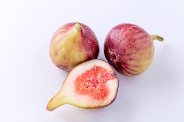 Fresh Fig Macro On Clean White Background