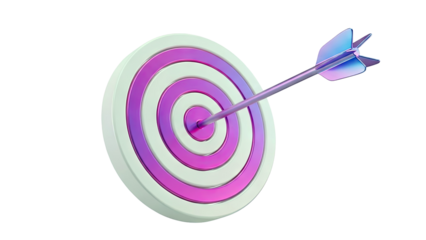 Target with Arrow in Bullseye, Aiming, Success Concept