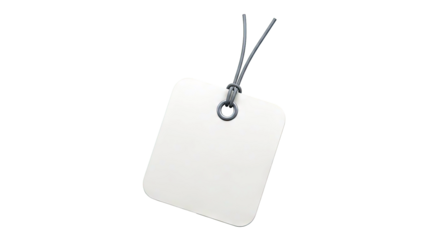 Blank beige tag with string