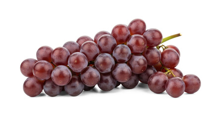 Fototapeta premium A cluster of red grapes on a png transparent