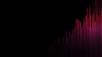 Obraz premium Pink and Red Vertical Lines Abstract Background on Black