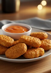 Crispy Nuggets & Tangy Dip: Cozy Evening Treat