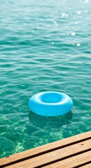 Azure Ring: Serene Turquoise Waters and Sunlit Ripple