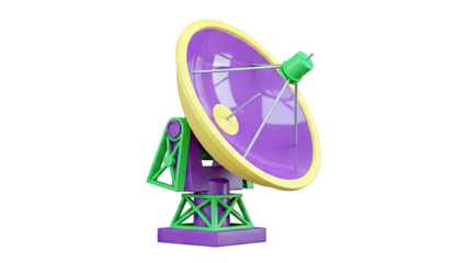 Colorful 3D Satellite Dish