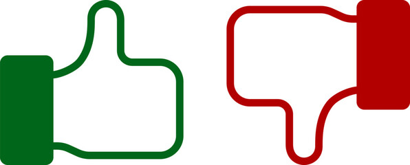 GOODとBADのアイコン（Thumbs up and thumbs down icon set.）
